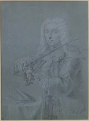 Porträt von Francesco Veracini (1690-1768), italienischer Geiger